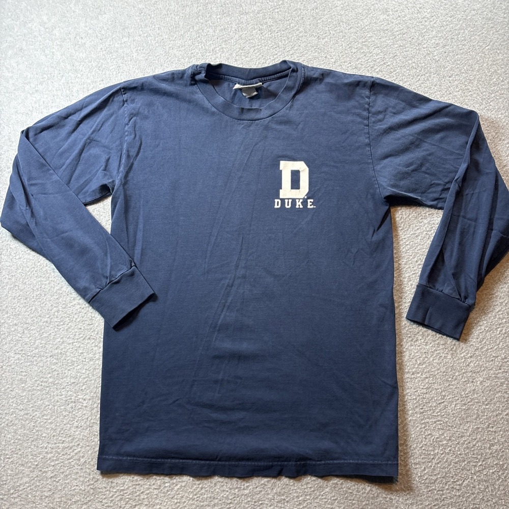 VTG Duke University Store T Shirt Navy Blue Mens Sz M Long Sleeve NCAA